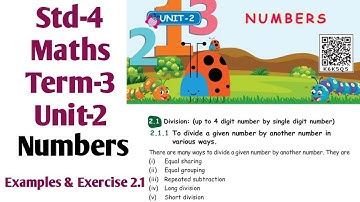 4th Std Maths 3rd Term unit 2 | Numbers | Exercise 2.1 | 4th Standard Maths