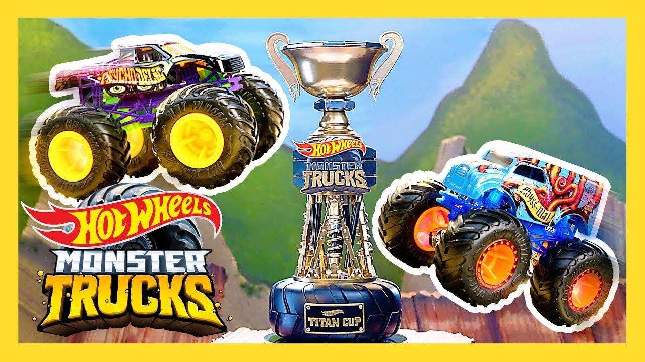 ¡Pozo Gigante de Slime! Último Salto sobre Slime del Torneo | Monster Trucks | Hot Wheels Español