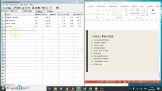 Cara Memasukkan Resep dalam Nutrisurvey