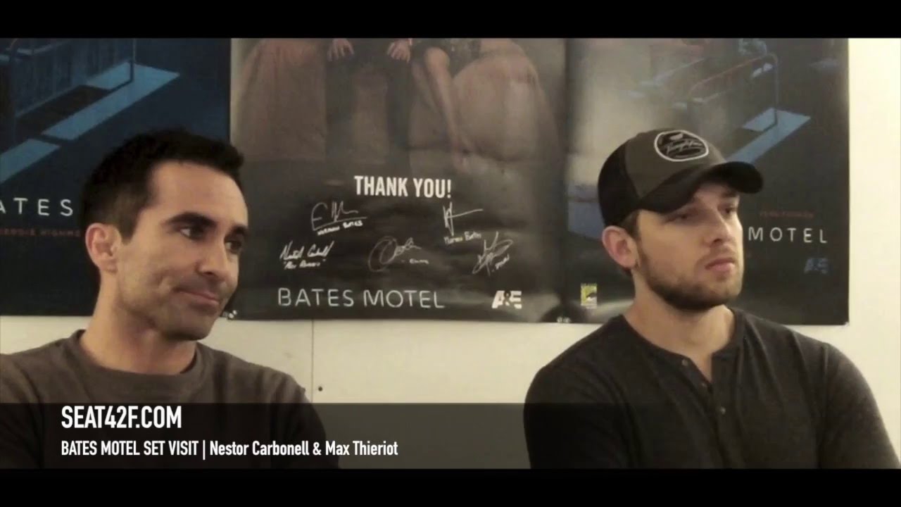 Bates Motel Set Visit Interview Nestor Carbonell and Max Thieriot