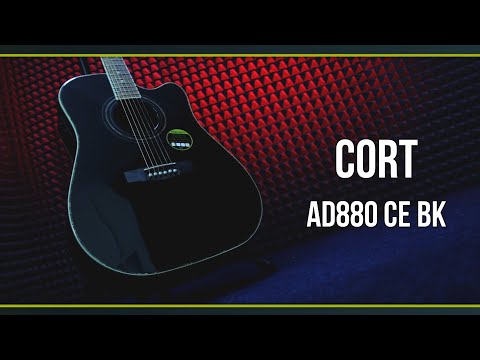 Электроакустическая гитара Cort AD880CE BK