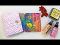 DIY - Easy handmade (Art) Journal from 12 x 12 Paper & Distress Oxide Spray Background
