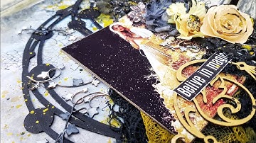 Mixed media layout - MMA OCT challenge - tutorial by noomish