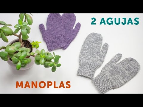 GANA DINERO DESDE TU CASA!! Tejiendo guantes manoplas para bebés dos agujas  paso a paso SÚPER FÁCIL 