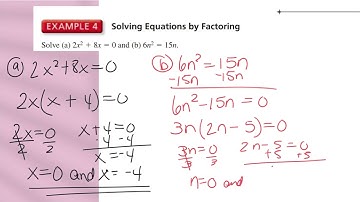 7.4 Solving Polynomial Equations in Factored Form