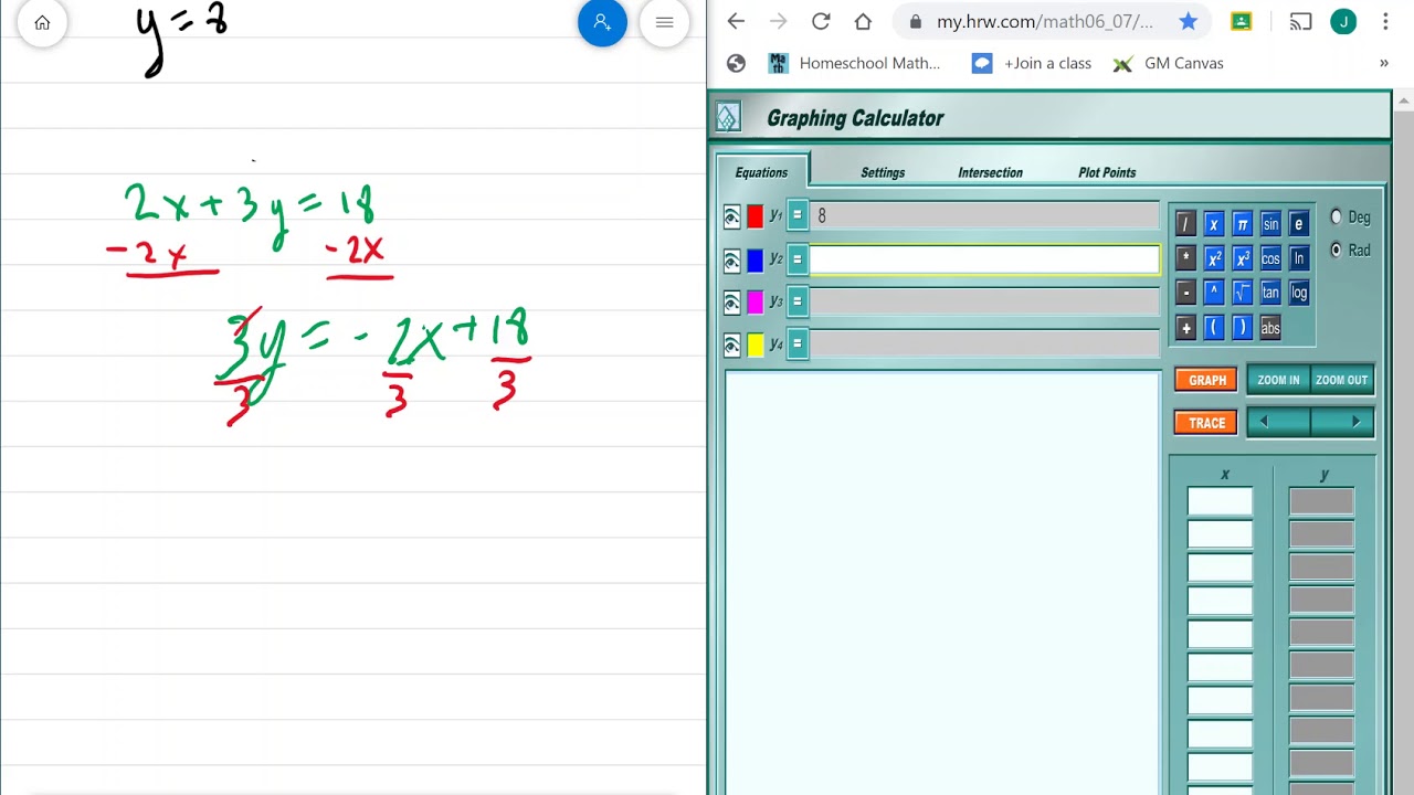 Using online graphing calculator YouTube
