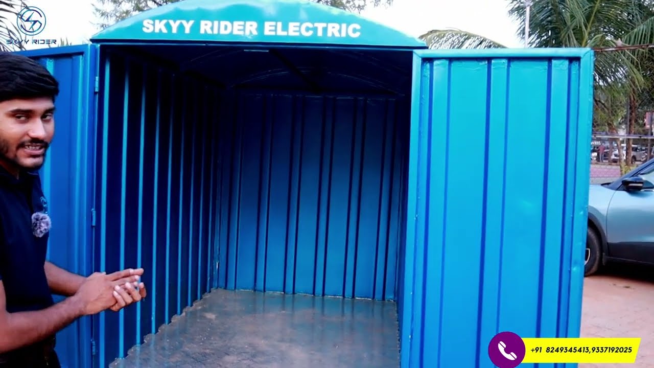 e rickshaw Delivery van, e rickshaw close body container 