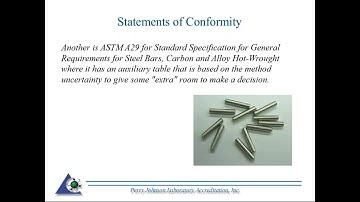 Webinar 5/22/18: ISO 17025 7.8.6 -Reporting Statements of Conformity
