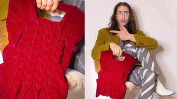 Textured Bag Tutorial ▶Traditional Technique But Modern Results?(Secrets Of DIY Fabric Manipulation)