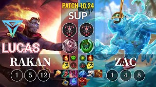 IGY Lucas Rakan vs Zac Sup - KR Patch 10.24