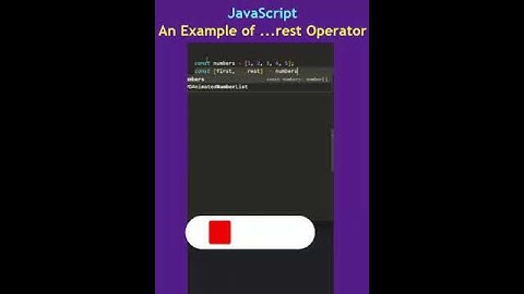 rest Operator in #javascript #shortvideo #shortsfeed #shorts #short #react #reactjs #reactjscourse