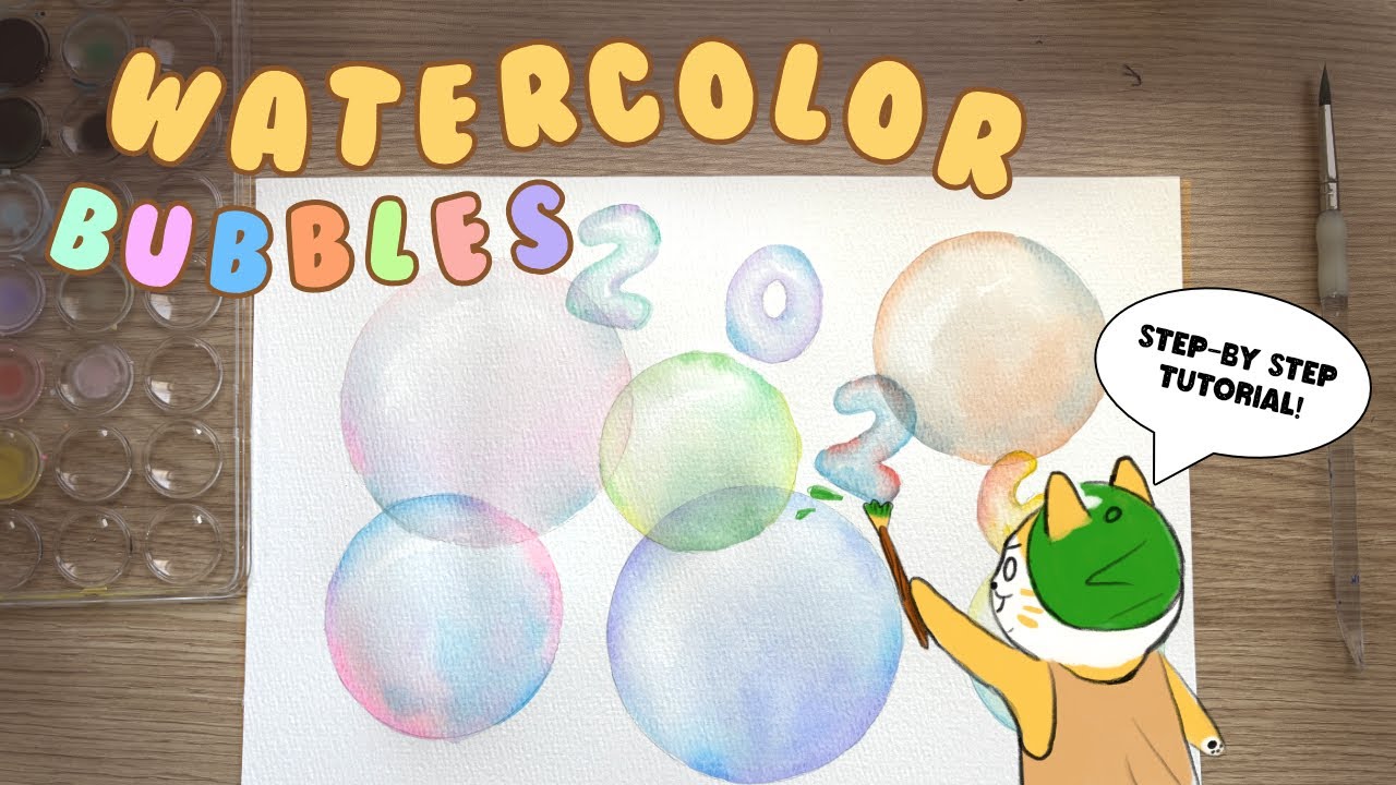 Урок по рисованию пузырьков акварелью (с советами)