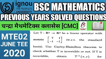 Bsc Mathematics | IGNOU | MTE02 | Previous years Solved questions | Linear transformation