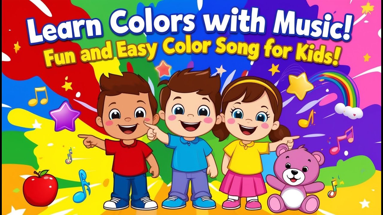 Learn Colors with Music! 🎶 | Fun and Easy Color Song for Kids 🌈 - YouTube