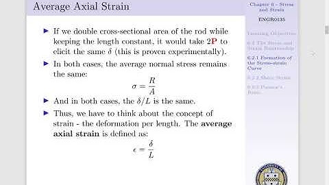 Lecture 17 - The Stress Strain Curve and Example 1