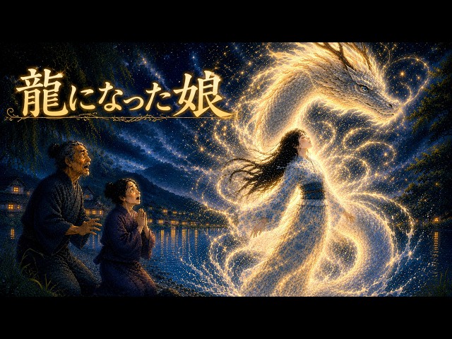 龍になったむすめ—日本のむかし話 日本の昔話・民話【龍になった娘】#昔話 #民話 #漫画 #歴史 #伝説