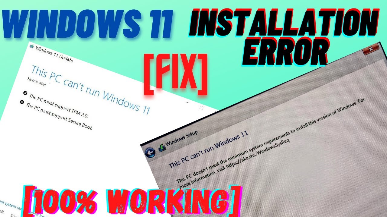 [100% WORKING] HOW TO FIX WINDOWS 11 INSTALLATION ERROR || A2Z Solutions