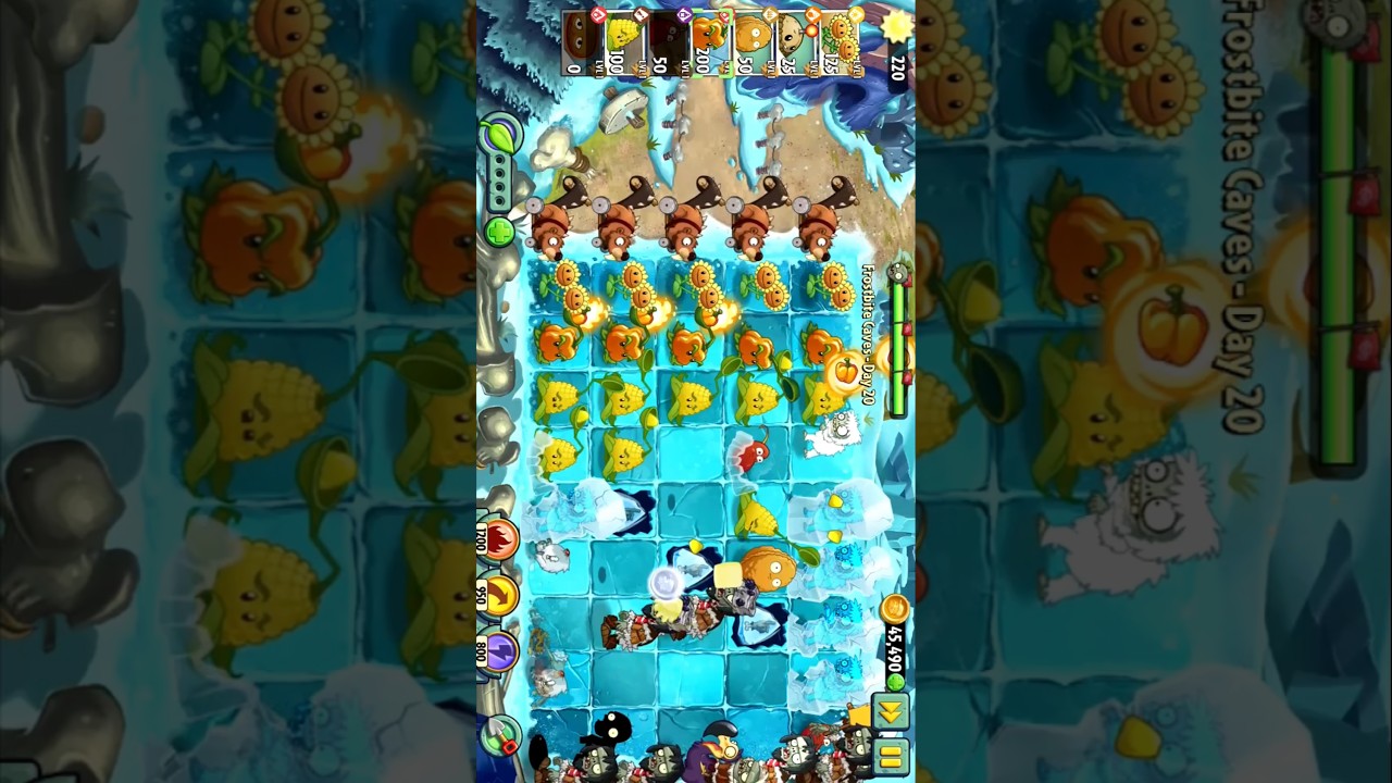 Plants Vs Zombies 2 Frostbite Caves Day 20