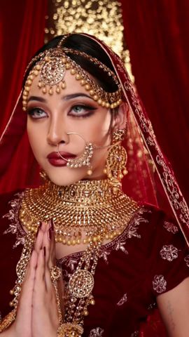 Asoka trend (Indian makeup) From Thailand 🇹🇭  Ib : ibrawrrrr #asokamakeup #indianmakeup