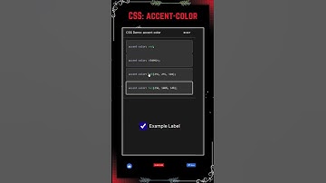 #15 #css3 Accent-color