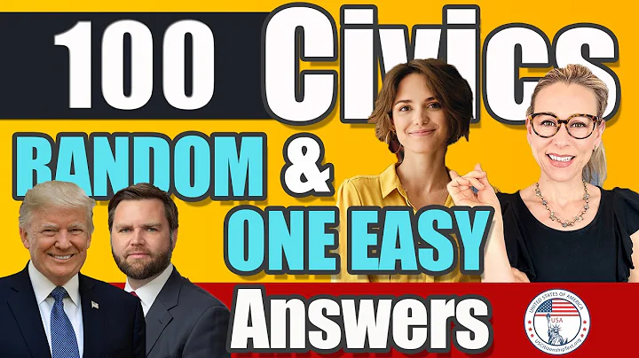 100 civics questions ONE EASY answers US naturalization test | 2008 Civics Test Officer Hope