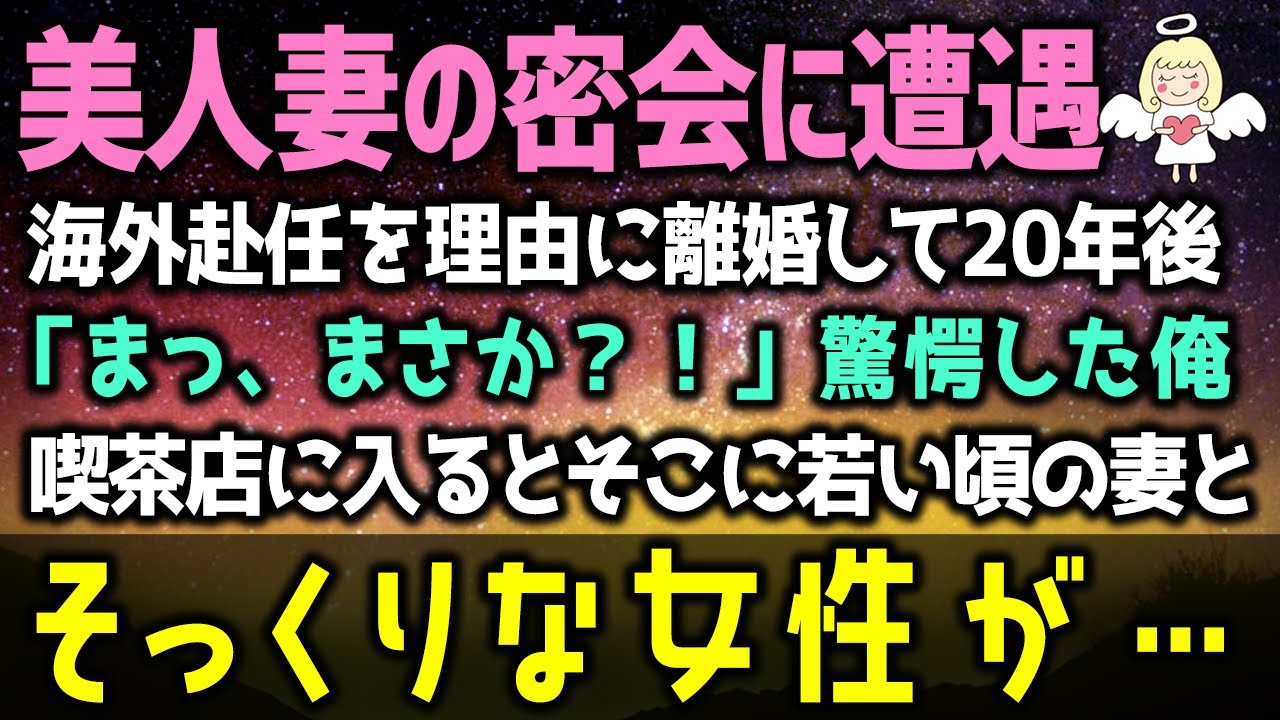 【感動する話】美人妻の密会を見て離婚を決意後、海外赴任へ→20年振りに帰国すると、若い頃の元妻にそっくりな女性が…「まさか！」と思ったが、彼女は衝撃の事実を…（泣ける話）感動ストーリー朗読