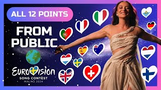 ESC 2024 | All 12 Points From Public