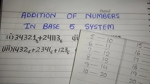 Addition of Numbers in base 5 system | addition in base 5 system in urdu and hindi