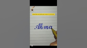 Writing “Ahmad” in Cursive Handwriting ✍️Beautiful Cursive Writing , How to Write Ahmad in Cursive
