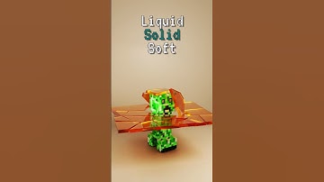 Liquid, Solid and Cloth Simulation with Creeper Minecraft  - Blender 3D #blender3d #minecraft #3dart