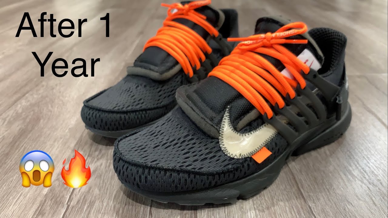 off white presto black orange laces