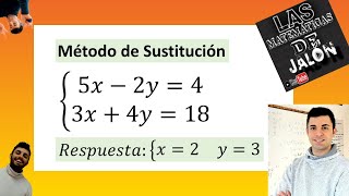 Resolver SISTEMAS 2x2  Método SUSTITUCIÓN (ESO) 01