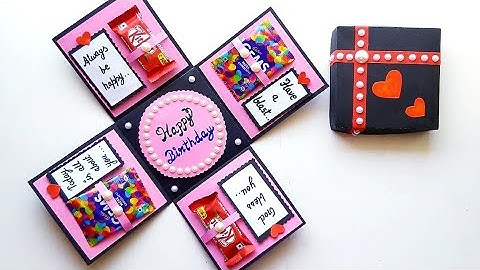 DIY Greeting Cards for Birthday / Chocolate explosion box tutorial / How to make Explosion Box