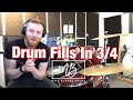 How To Play Drum fills in 3/4!