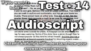 TEST : 14 Audio Script | IMPROVE LISTENING SKILLS | VERY HARD LISTENING TEST | IELTS LISTENING TEST