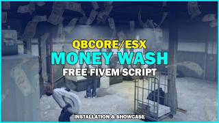 [ ESX/QBCore] Money Wash | Free Fivem Script | Installation and Showcase