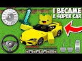 I became a toyota supra super car in minecraft  how to play as a car 