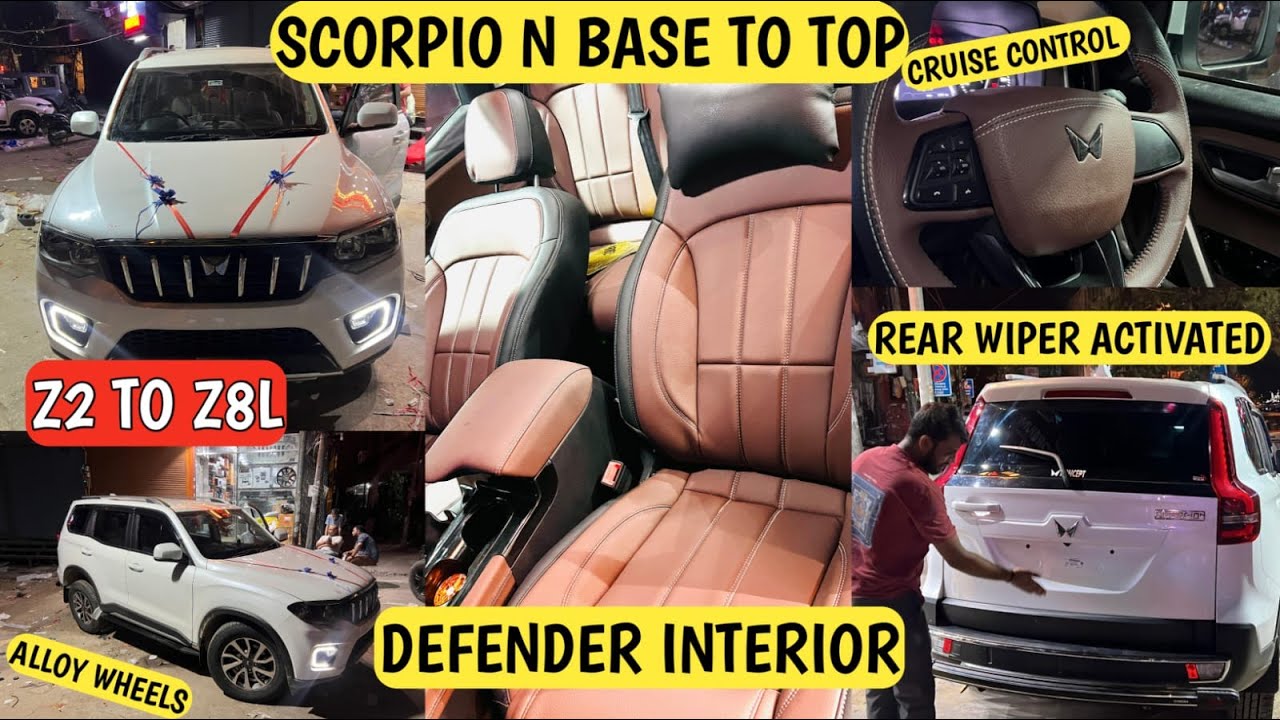 Mahindra Scorpio N Z2 Base to top Modification With Price: Defender ...
