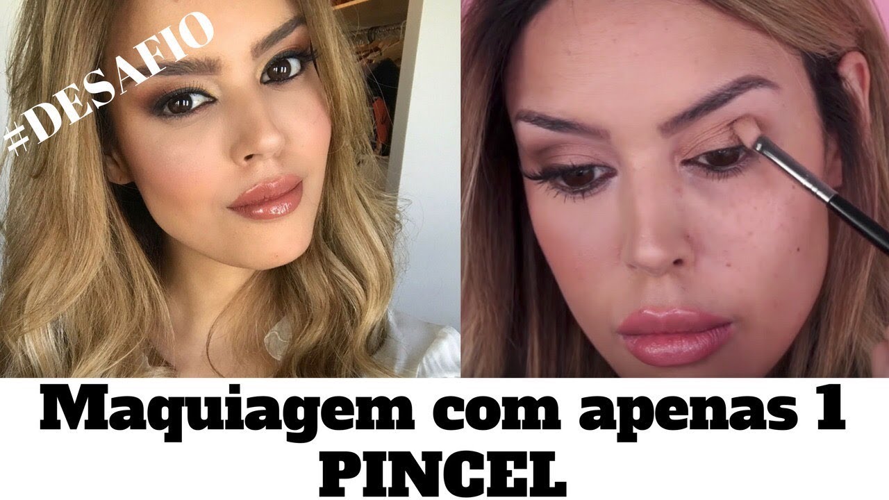 MAQUIAGEM USANDO APENAS 1 PINCEL #VEDO20