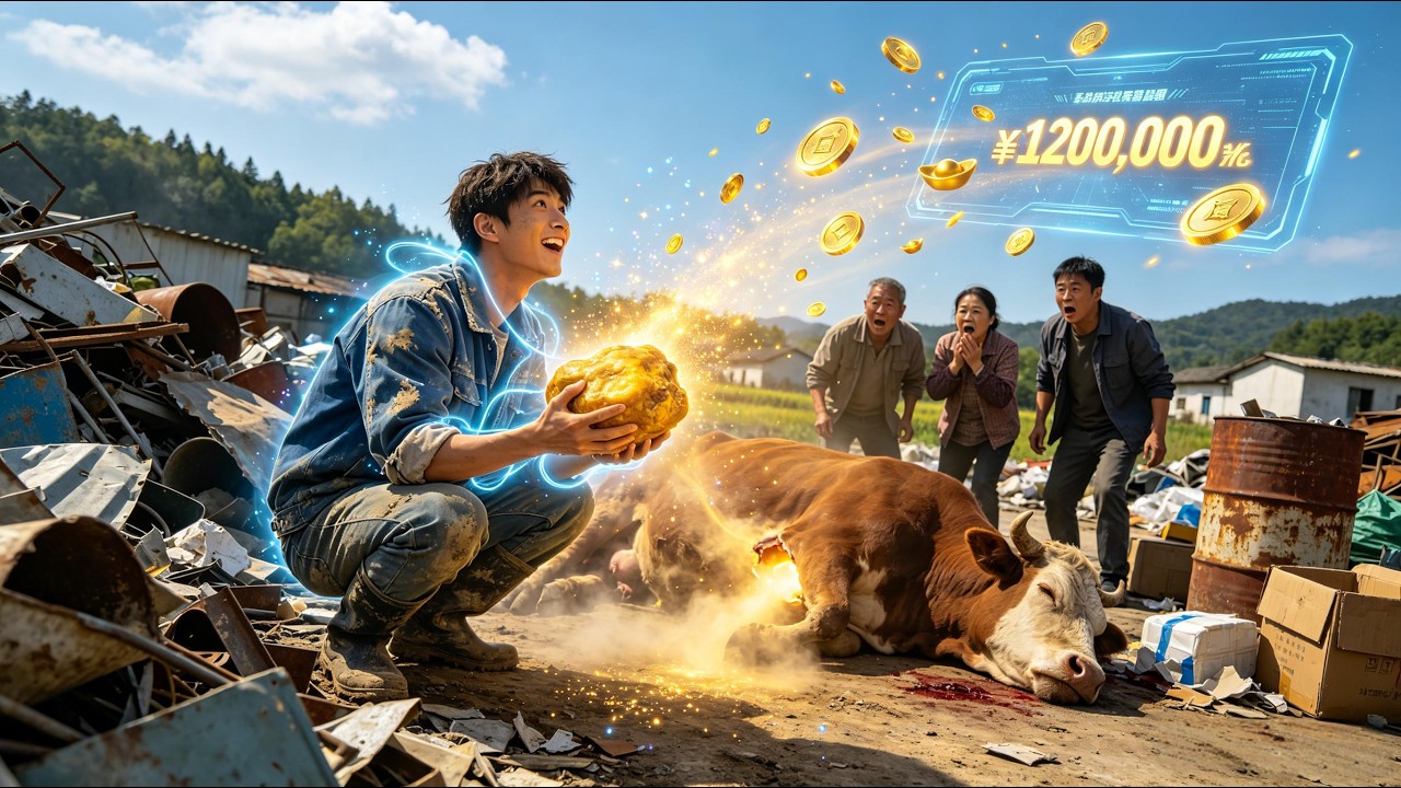Junkyard to billionaire! Dead cow made me rich. Treasure system changed everything!#shorts