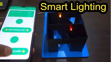 Smart Lighting ควบคุมเปิด-ปิดไฟด้วยมือถือ (ต้นเเบบ)