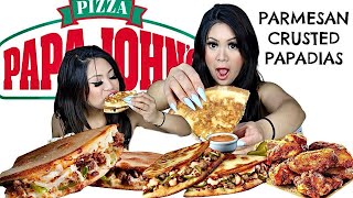 PAPA JOHNS PARMESAN CRUSTED PAPADIAS MUKBANG & ASMR