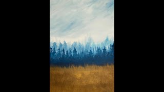 Golden Hour in the Woods - Acrylic Painting