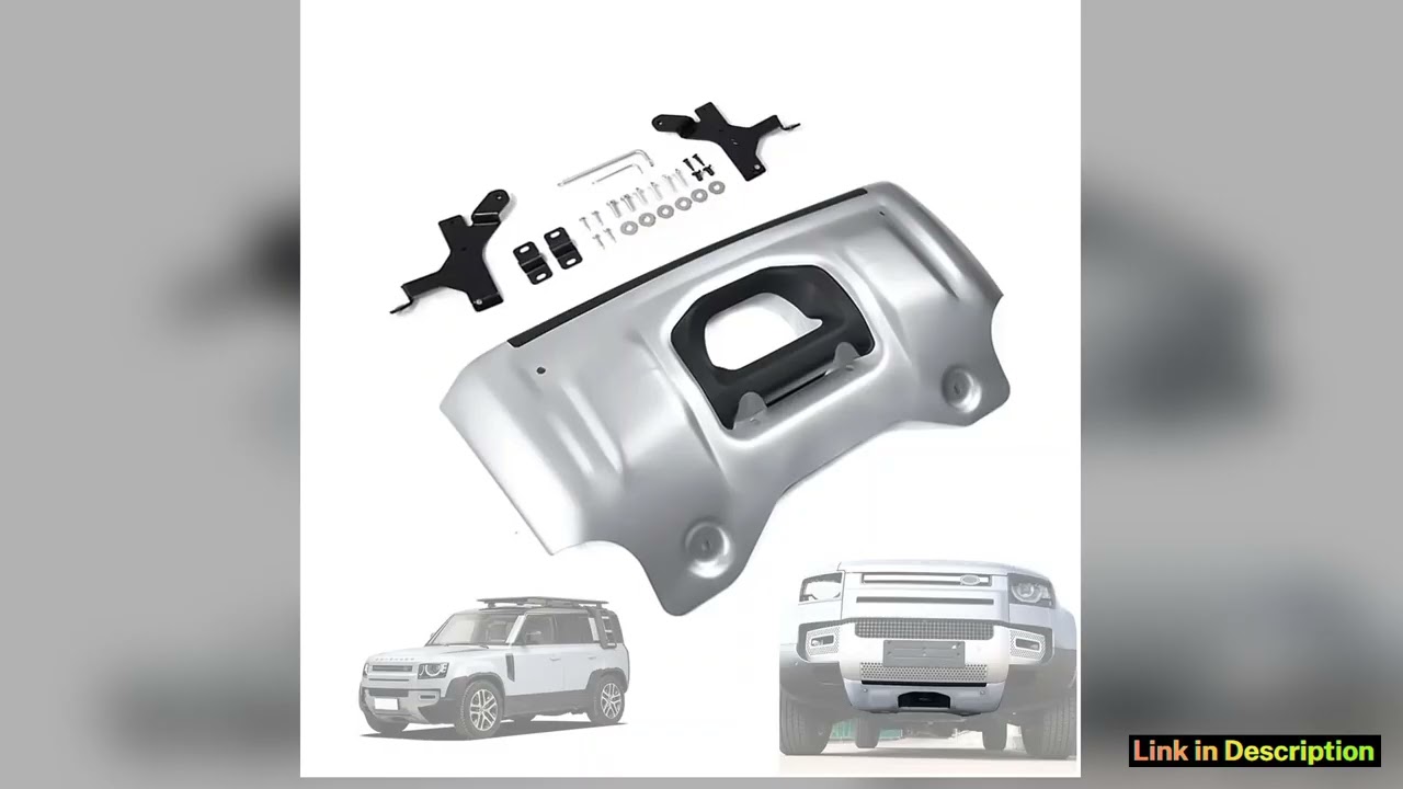 For Land Rover defender 20202024 Front Bumper Tow Hook Cover Lip Silver LR048510 Spoiler Trailer Li