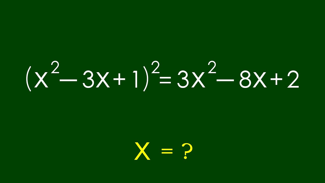 A Nice Algebra Problem | Math Olympiad x=? - YouTube