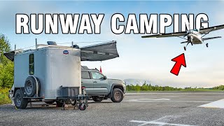 Overland Cargo Trailer Camping on a Abandoned Runway, with my Dog by Joel Tremblay 3,245 views 6 months ago 19 minutes