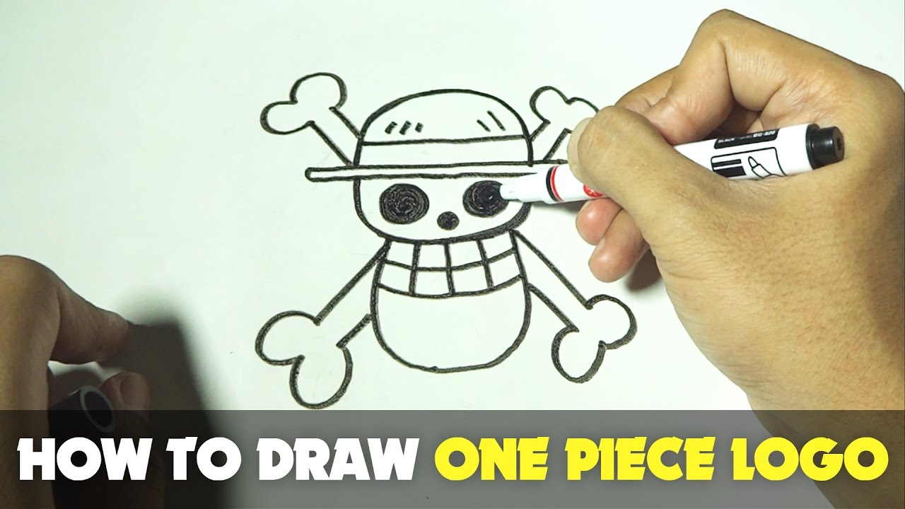 How To Draw A Cartoon One Piece Logo Tutorial Step By Step Youtube