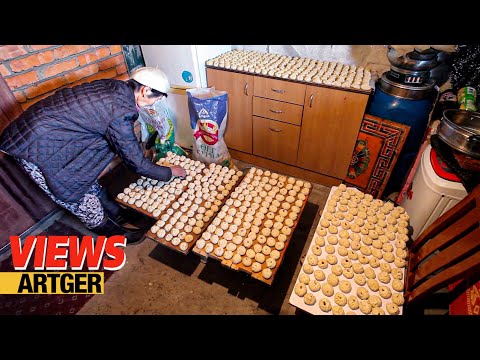 Family Makes 2 000 Dumplings Buuz For Lunar New Year Eve Mongolian Village Life 
