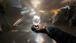 LED RGB Diamond Crystal Desk Lamp - 16 Color Remote Control USB Night Light | LumiLiving