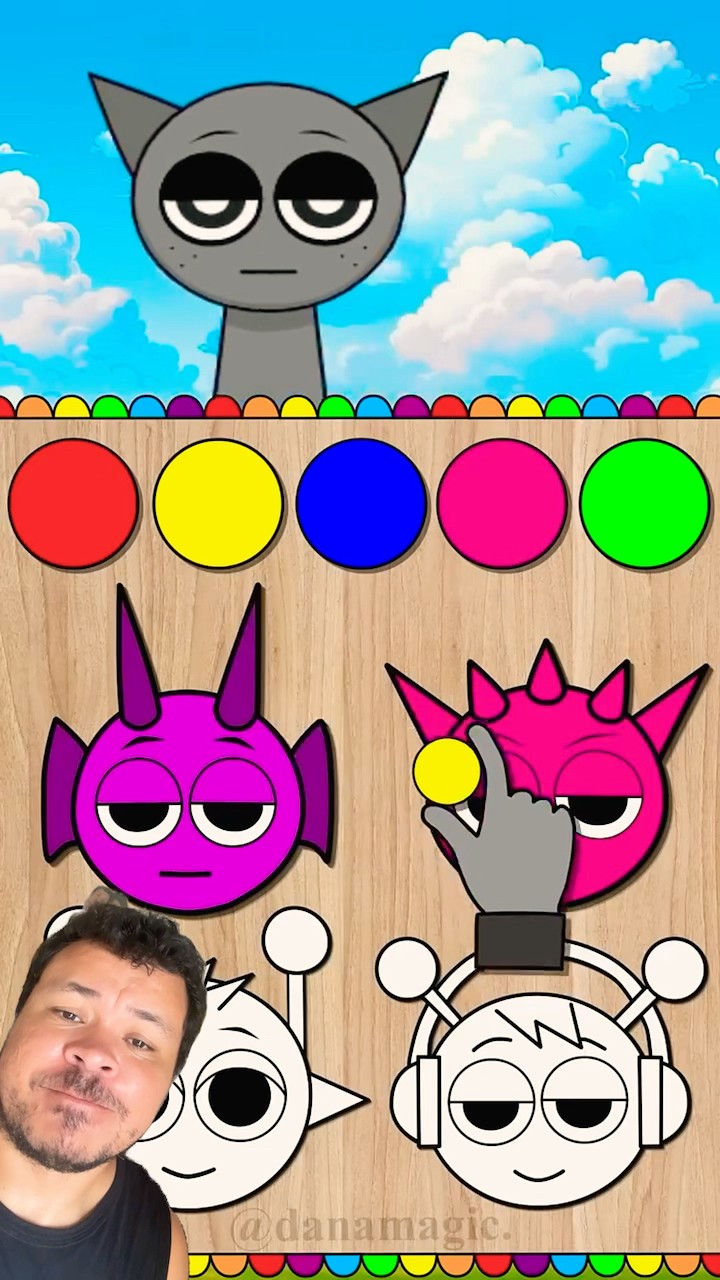 DESAFIO DAS CORES COM OS SPRUNKI #mayumigames #sprunki #shortsvideo #youtubeshorts